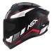 CAPACETE ASX DRAKEN WIND BRILHO PRETO/BRANCO/VERMELHO