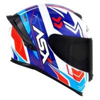 CAPACETE ASX EAGLE RACING DIAGON BRANCO/AZUL