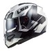 CAPACETE LS2 FF397 VECTOR EVO AUTOMAT WHITE/TITANIUM •TRICOMPOSTO